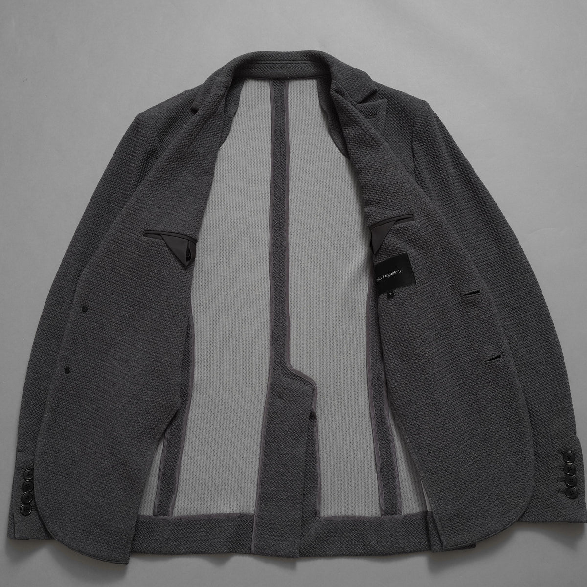 1PIU1UGUALE3 ウノピゥウノウグァーレトレ / 美品 22AW 直営店限定 UNCON JKT / 2B テーラード ジャケット / MRB702-PR116 / size 3 (GRAY)  123016-alm