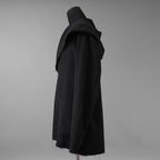 daubドーブ / 美品 HOODED COAT / ダブルガーゼ フーデッド コート / size 44 (BLACK)