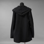 daubドーブ / 美品 HOODED COAT / ダブルガーゼ フーデッド コート / size 44 (BLACK)