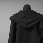 daubドーブ / 美品 HOODED COAT / ダブルガーゼ フーデッド コート / size 44 (BLACK)