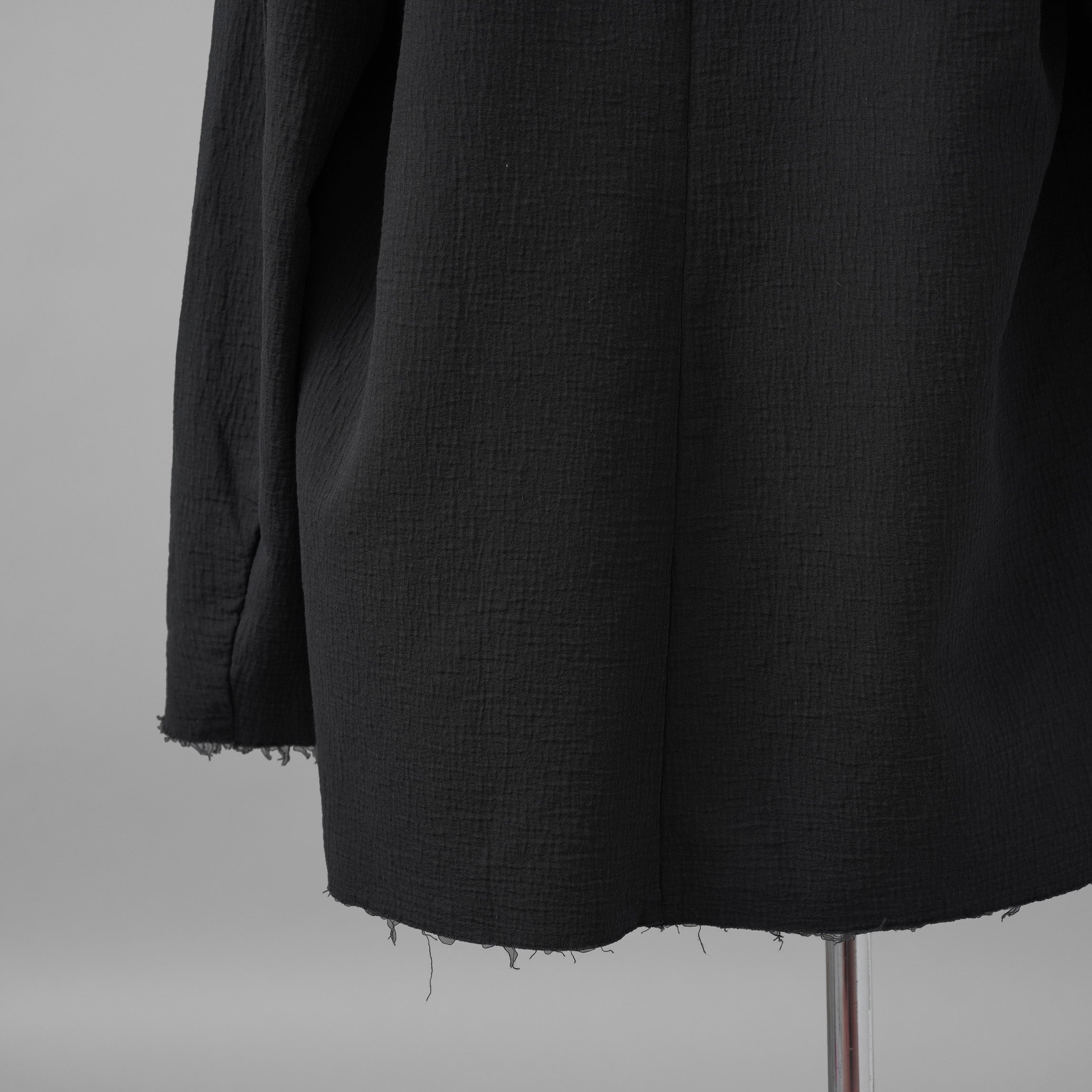 daubドーブ / 美品 HOODED COAT / ダブルガーゼ フーデッド コート / size 44 (BLACK)