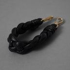 FENDI フェンディ / 美品 ミニ ストラップ ユー（Mini Strap You）ナッパレザー 編み込み ショートストラップ アクセサリー / BLACK 352081-izm