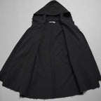 daubドーブ / 美品 HOODED COAT / ダブルガーゼ フーデッド コート / size 44 (BLACK)