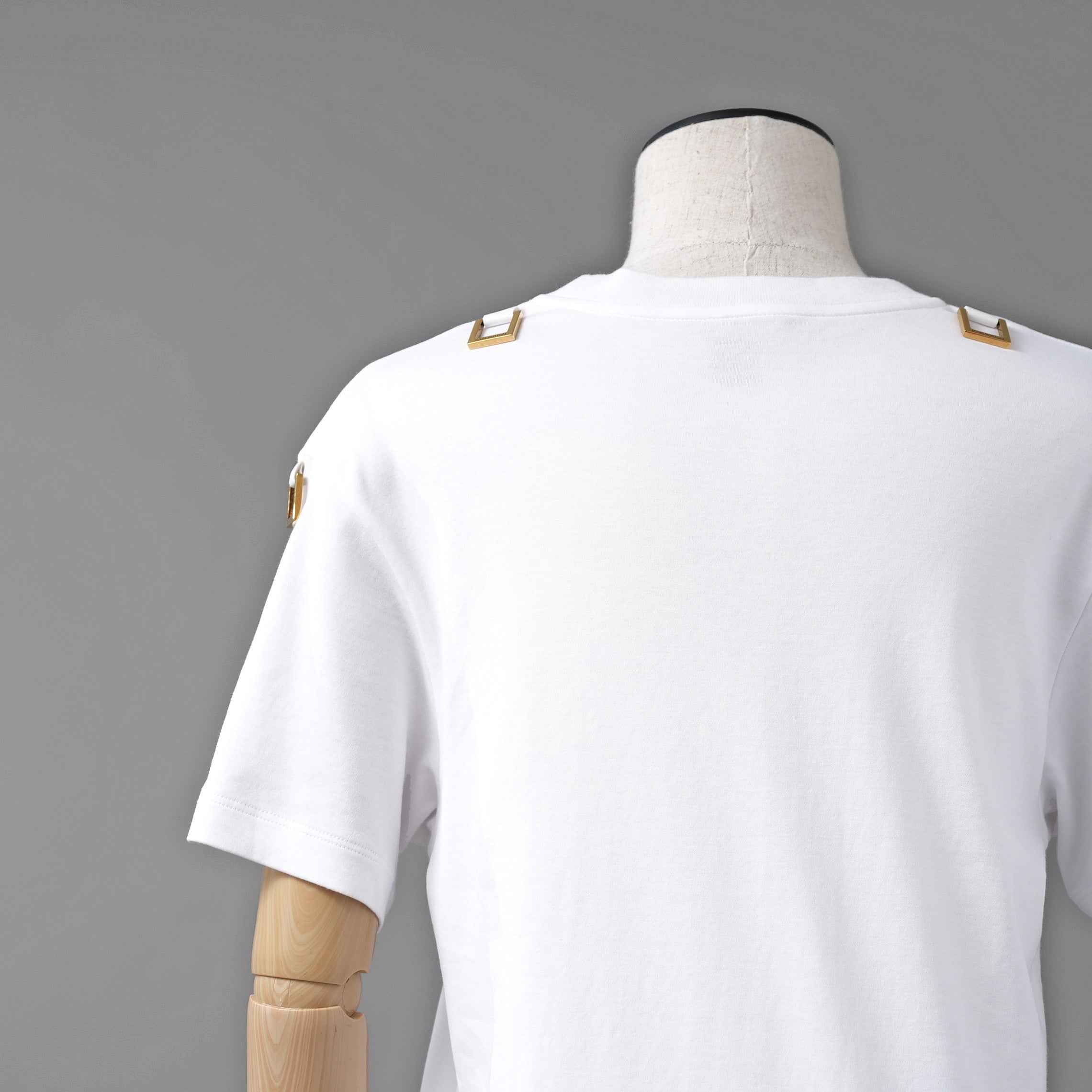 LOUIS VUITTON ルイヴィトン / 22SS サイドストラップ Tシャツ チェーン / 半袖Tシャツ / RW222B UOL FNTS76 / size M (WHITE) レディース