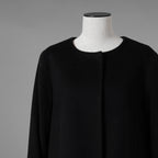 MAX MARA STUDIO マックス マーラ ステュディオ / 美品 ノーカラー ウールコート アウター / 60360263 / size 42 (BLACK) レディース 352085-yng