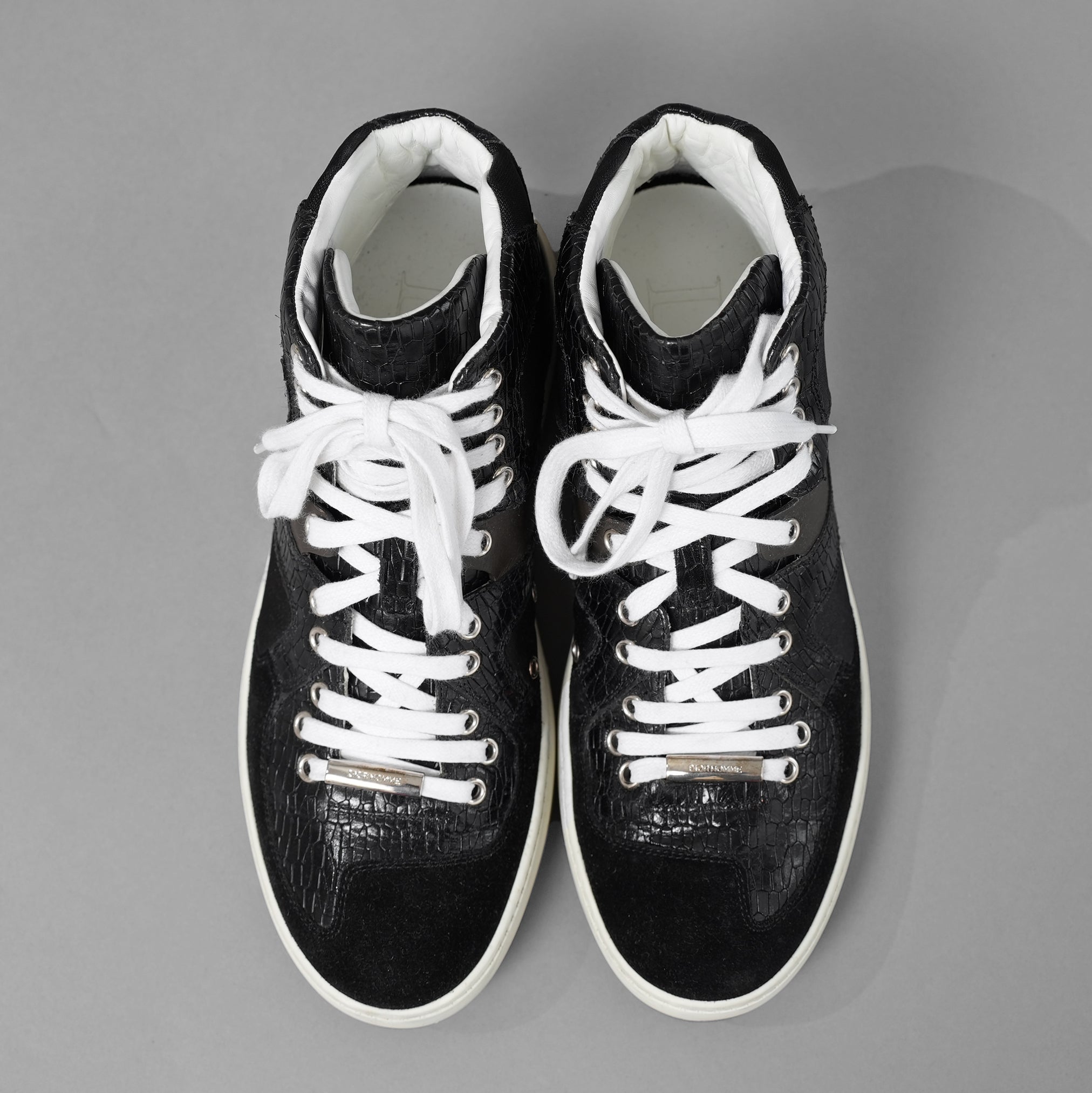 Dior homme ディオールオム / 14AW クロコダイル レザー ハイカット スニーカー  クリス・ヴァン・アッシュ / size 40 (25cm) BLACK)