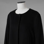 MAX MARA STUDIO マックス マーラ ステュディオ / 美品 ノーカラー ウールコート アウター / 60360263 / size 42 (BLACK) レディース 352085-yng