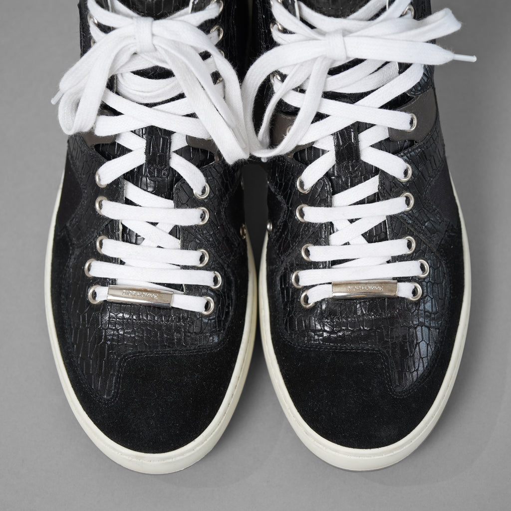 Dior homme ディオールオム / 14AW クロコダイル レザー ハイカット スニーカー  クリス・ヴァン・アッシュ / size 40 (25cm) BLACK)