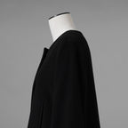 MAX MARA STUDIO マックス マーラ ステュディオ / 美品 ノーカラー ウールコート アウター / 60360263 / size 42 (BLACK) レディース 352085-yng