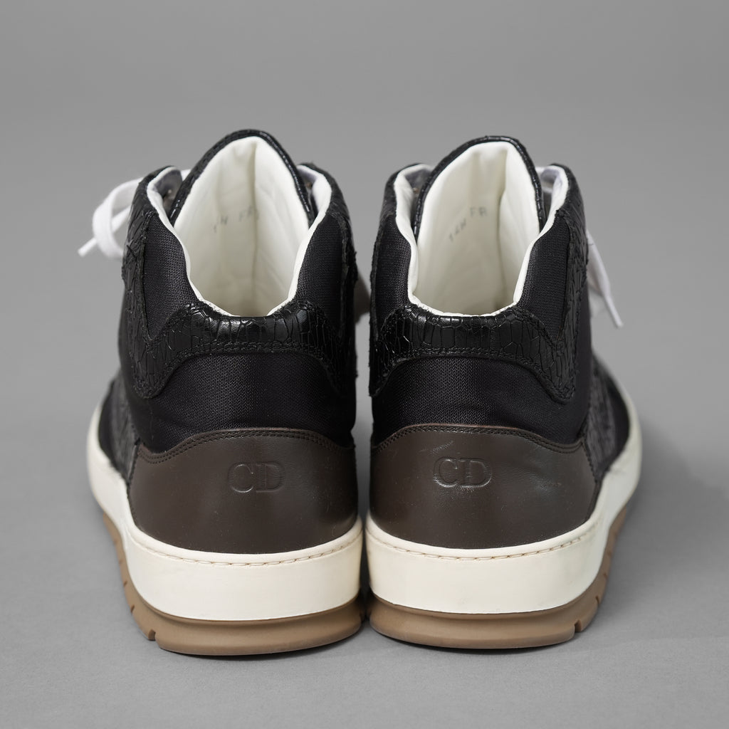 Dior homme ディオールオム / 14AW クロコダイル レザー ハイカット スニーカー  クリス・ヴァン・アッシュ / size 40 (25cm) BLACK)