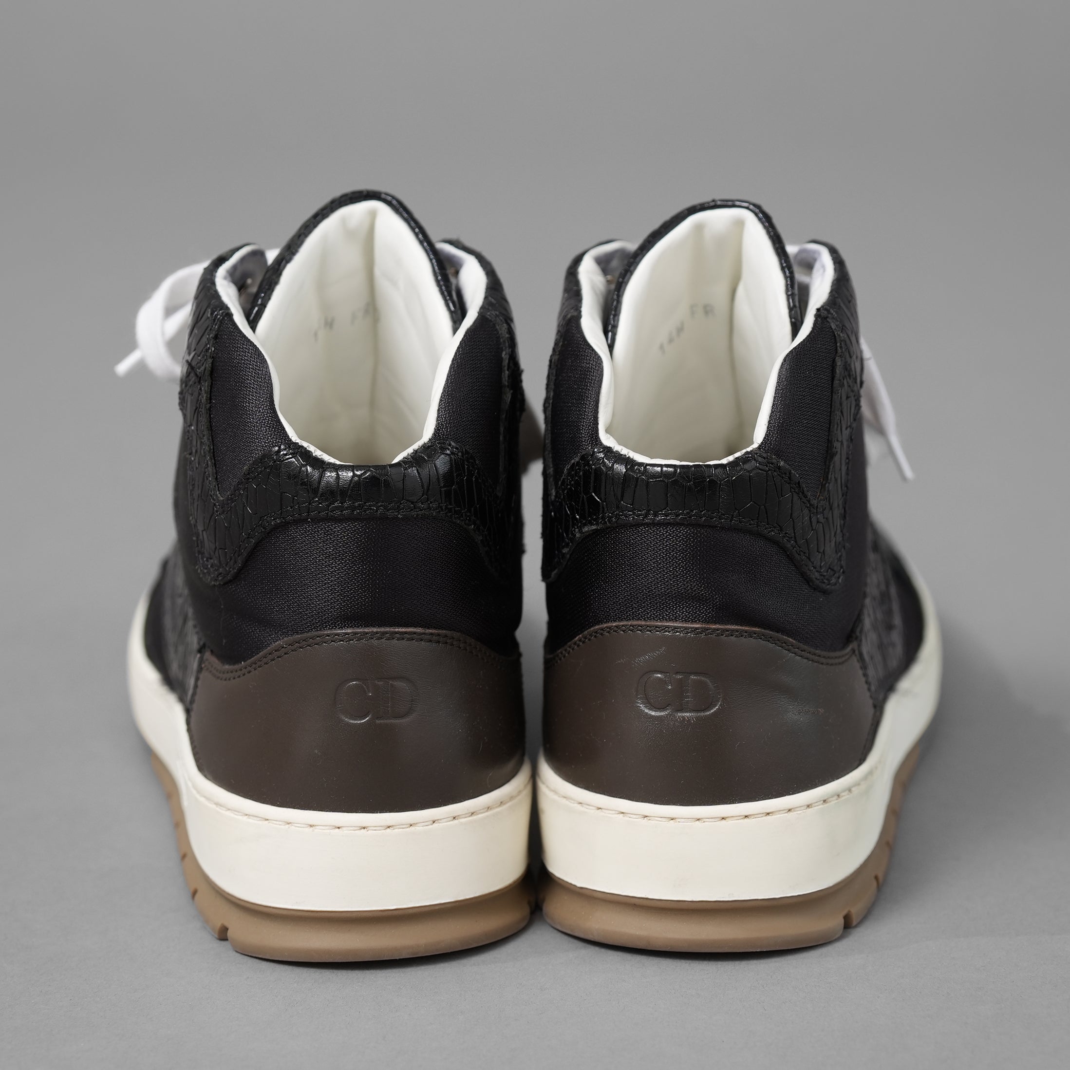 Dior homme ディオールオム / 14AW クロコダイル レザー ハイカット スニーカー  クリス・ヴァン・アッシュ / size 40 (25cm) BLACK)
