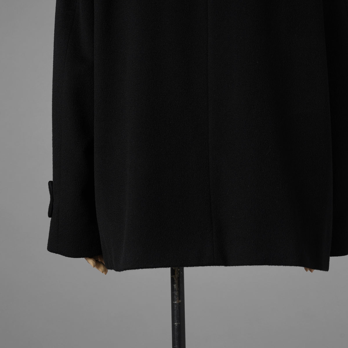 MAX MARA STUDIO マックス マーラ ステュディオ / 美品 ノーカラー ウールコート アウター / 60360263 / size 42 (BLACK) レディース 352085-yng
