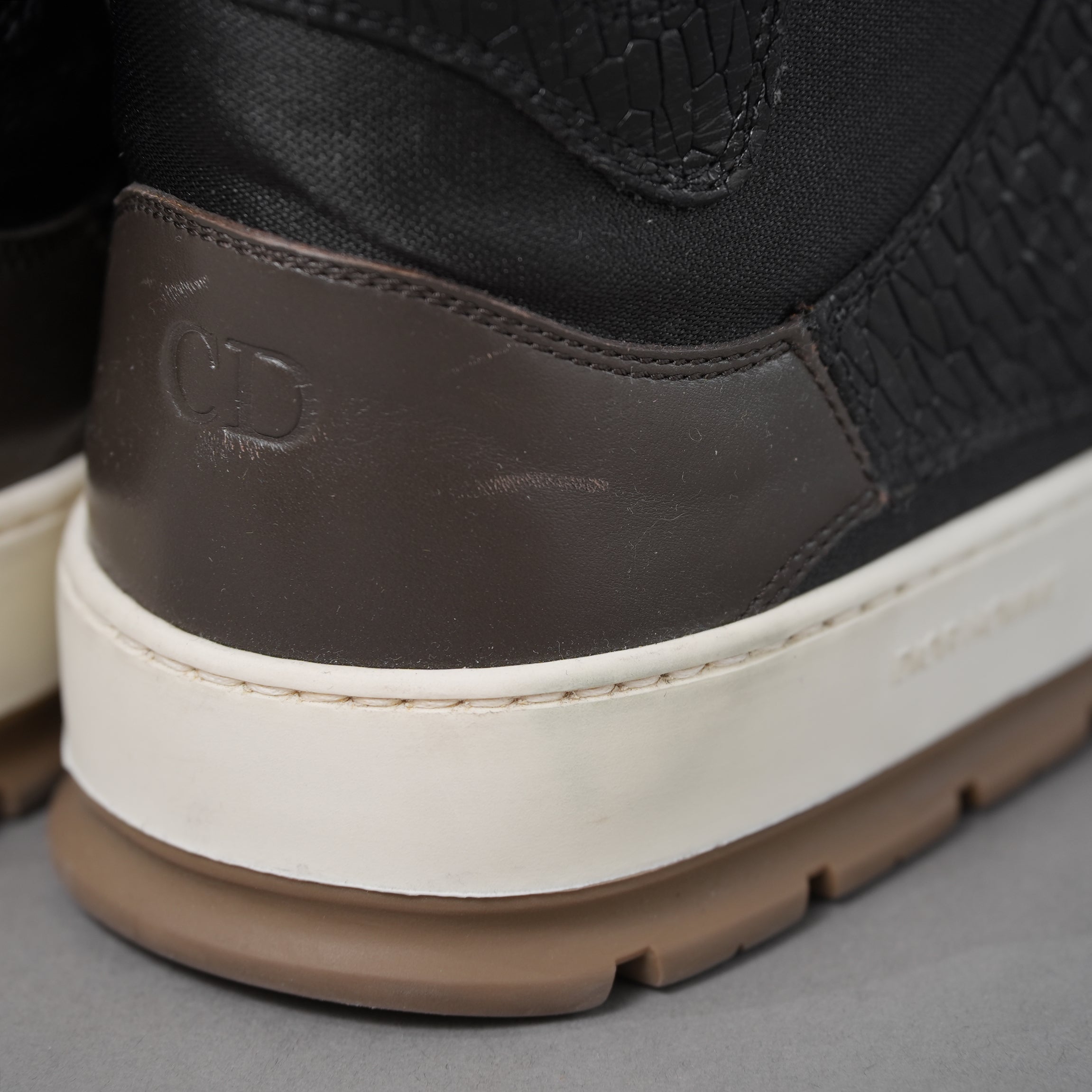 Dior homme ディオールオム / 14AW クロコダイル レザー ハイカット スニーカー  クリス・ヴァン・アッシュ / size 40 (25cm) BLACK)