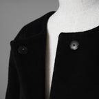 MAX MARA STUDIO マックス マーラ ステュディオ / 美品 ノーカラー ウールコート アウター / 60360263 / size 42 (BLACK) レディース 352085-yng
