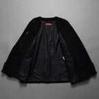 MAX MARA STUDIO マックス マーラ ステュディオ / 美品 ノーカラー ウールコート アウター / 60360263 / size 42 (BLACK) レディース 352085-yng