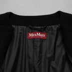 MAX MARA STUDIO マックス マーラ ステュディオ / 美品 ノーカラー ウールコート アウター / 60360263 / size 42 (BLACK) レディース 352085-yng