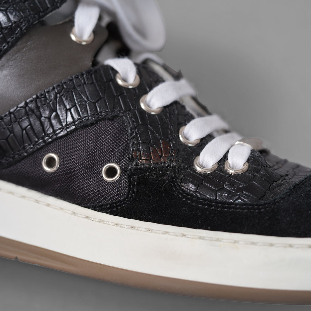 Dior homme ディオールオム / 14AW クロコダイル レザー ハイカット スニーカー  クリス・ヴァン・アッシュ / size 40 (25cm) BLACK)