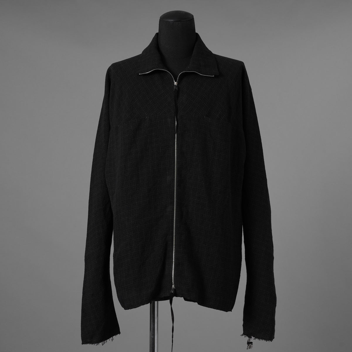 新品 m.a+ エムエークロス / 26SS zipped tall collar shirt jacket wt. pockets / H252DZ/P / LCK シャツ ジャケット / H252DZ / size 54 (BLACK) 352090-uen
