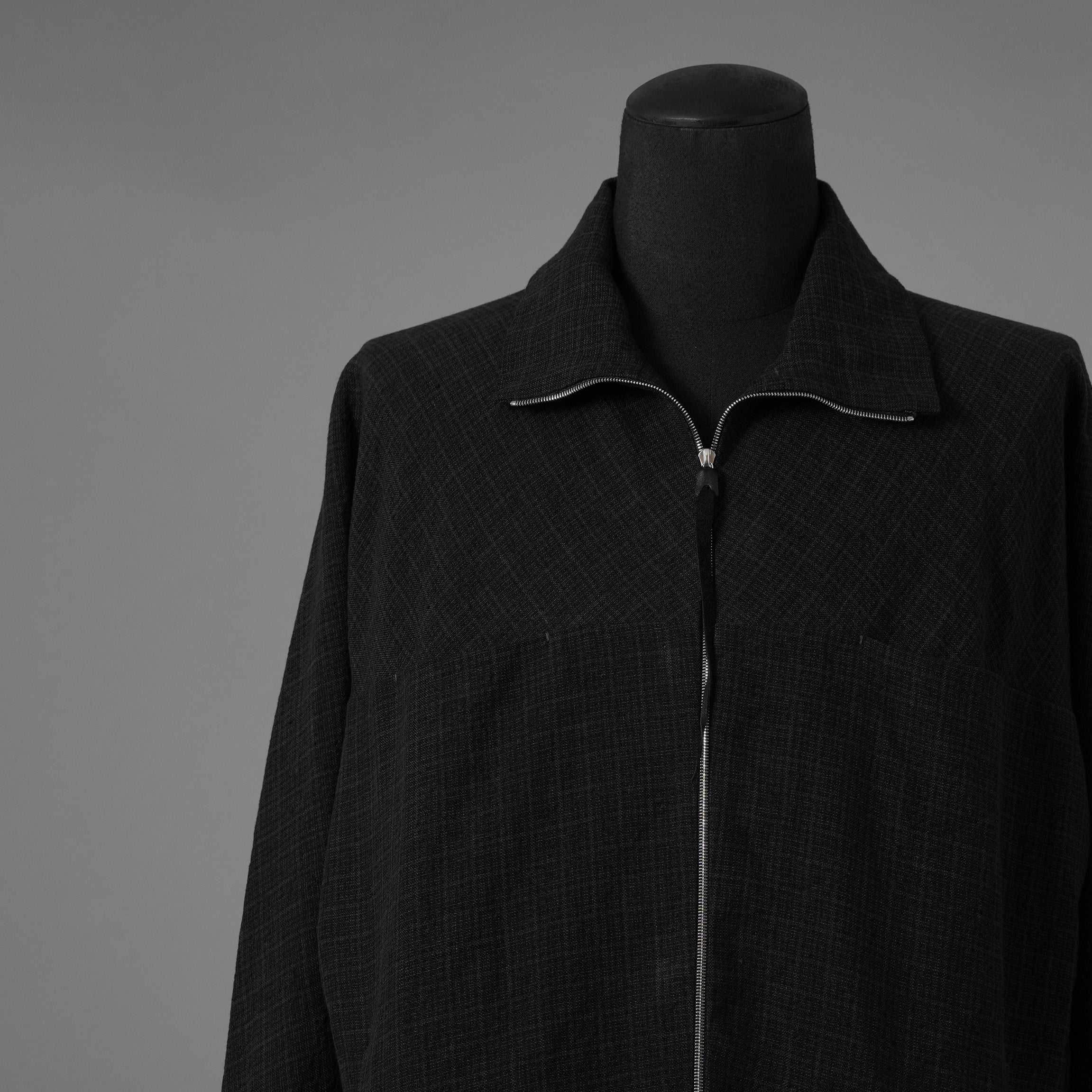 新品 m.a+ エムエークロス / 26SS zipped tall collar shirt jacket wt. pockets / H252DZ/P / LCK シャツ ジャケット / H252DZ / size 54 (BLACK) 352090-uen