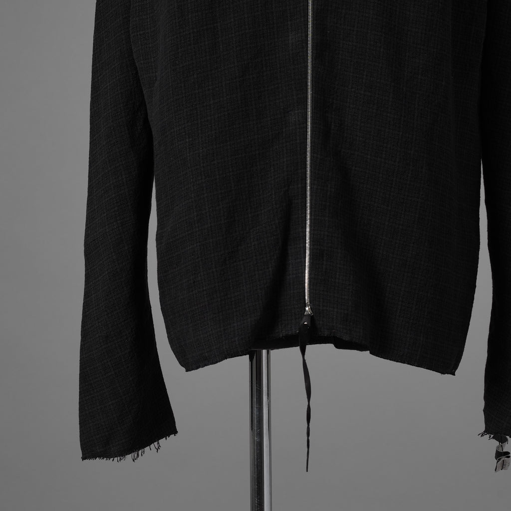 新品 m.a+ エムエークロス / 26SS zipped tall collar shirt jacket wt. pockets / H252DZ/P / LCK シャツ ジャケット / size 54 (BLACK) 352090-uen