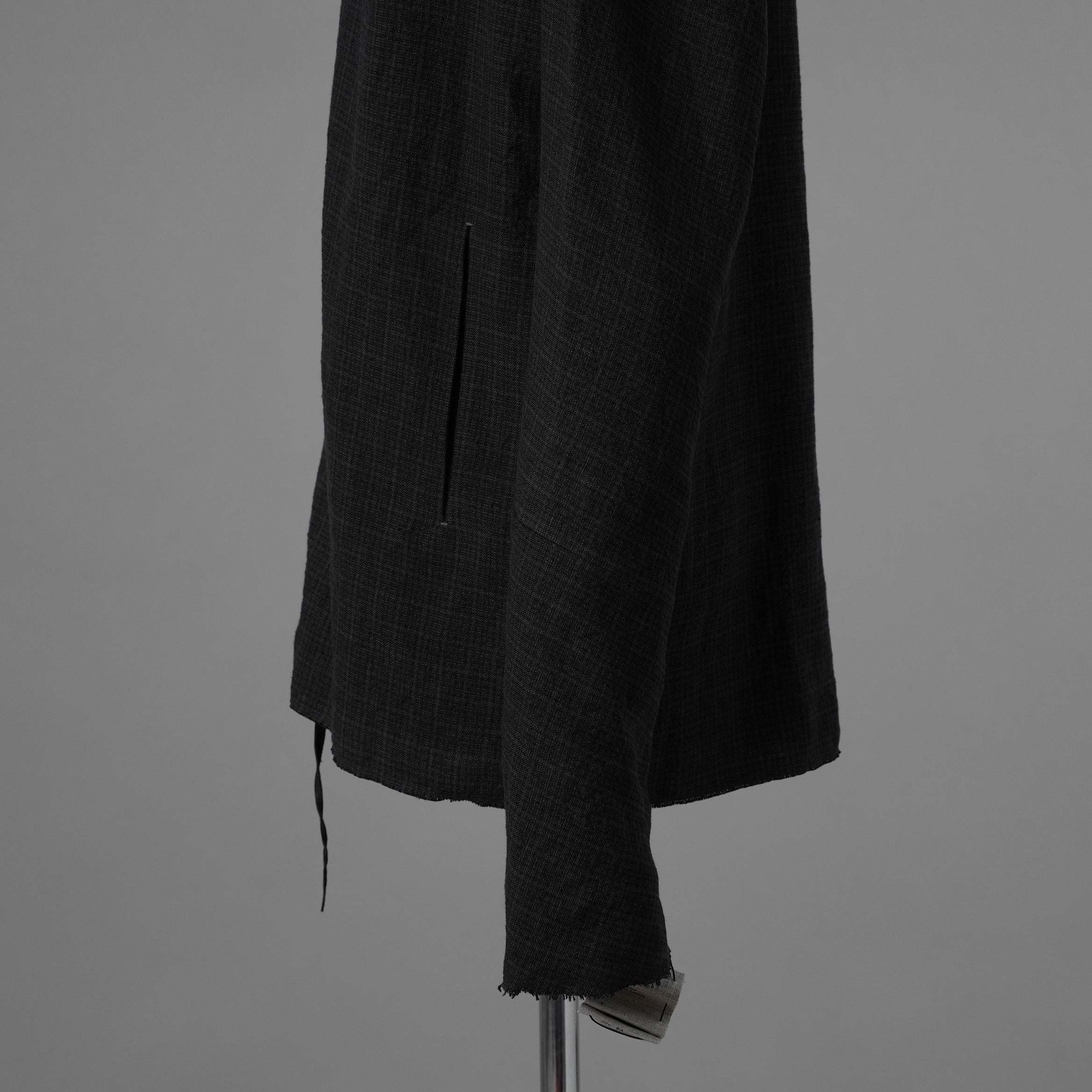 新品 m.a+ エムエークロス / 26SS zipped tall collar shirt jacket wt. pockets / H252DZ/P / LCK シャツ ジャケット / H252DZ / size 54 (BLACK) 352090-uen