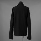 新品 m.a+ エムエークロス / 26SS zipped tall collar shirt jacket wt. pockets / H252DZ/P / LCK シャツ ジャケット / H252DZ / size 54 (BLACK) 352090-uen