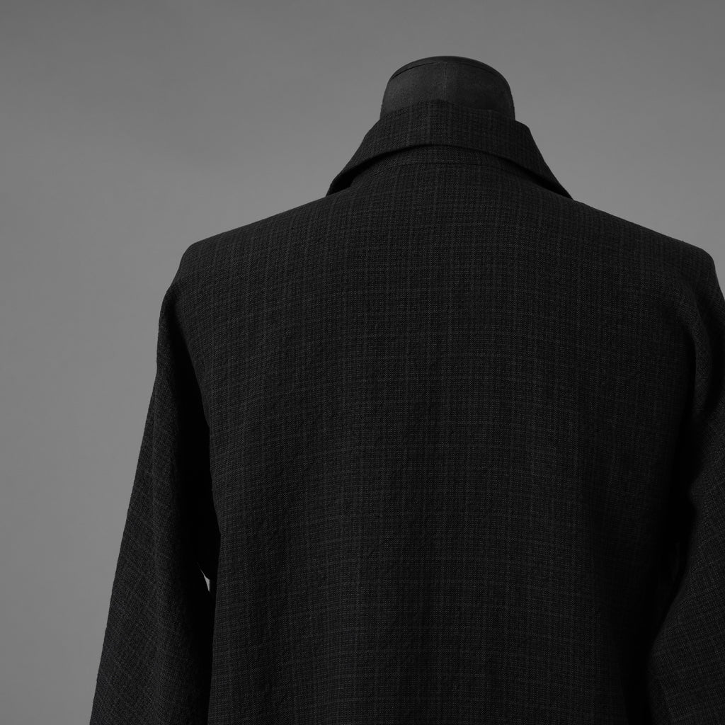 新品 m.a+ エムエークロス / 26SS zipped tall collar shirt jacket wt. pockets / H252DZ/P / LCK シャツ ジャケット / size 54 (BLACK) 352090-uen