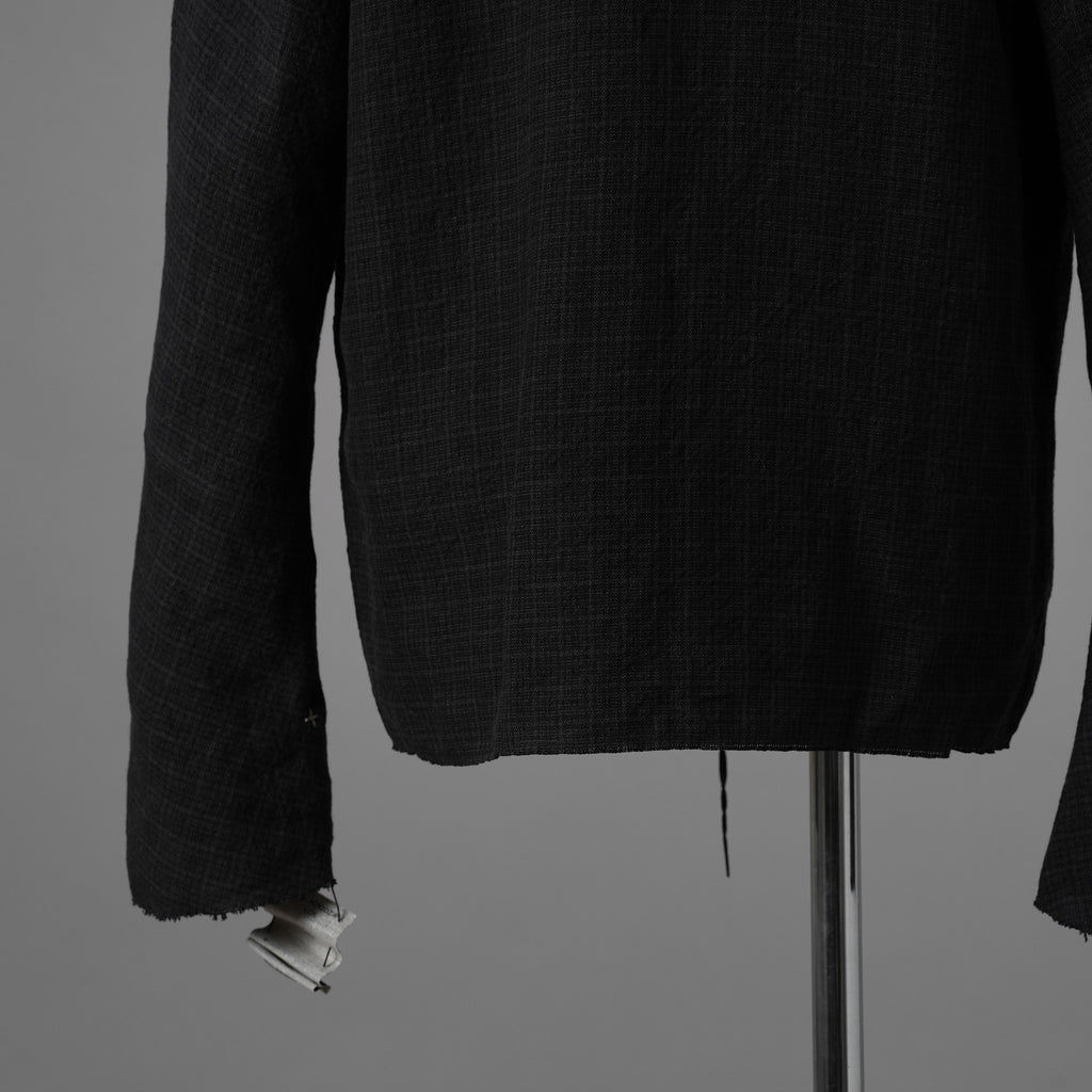新品 m.a+ エムエークロス / 26SS zipped tall collar shirt jacket wt. pockets / H252DZ/P / LCK シャツ ジャケット / size 54 (BLACK) 352090-uen