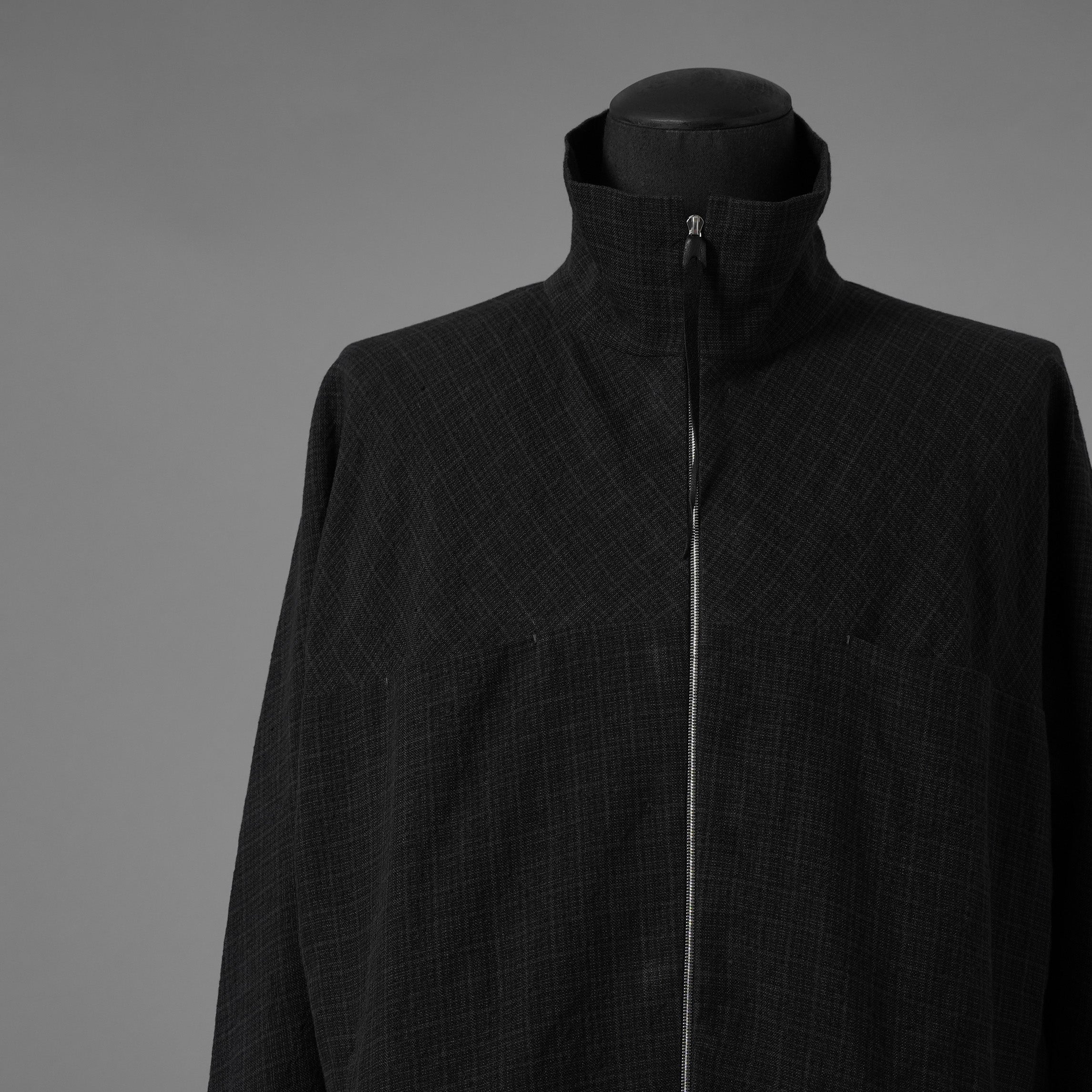 新品 m.a+ エムエークロス / 26SS zipped tall collar shirt jacket wt. pockets / H252DZ/P / LCK シャツ ジャケット / H252DZ / size 54 (BLACK) 352090-uen