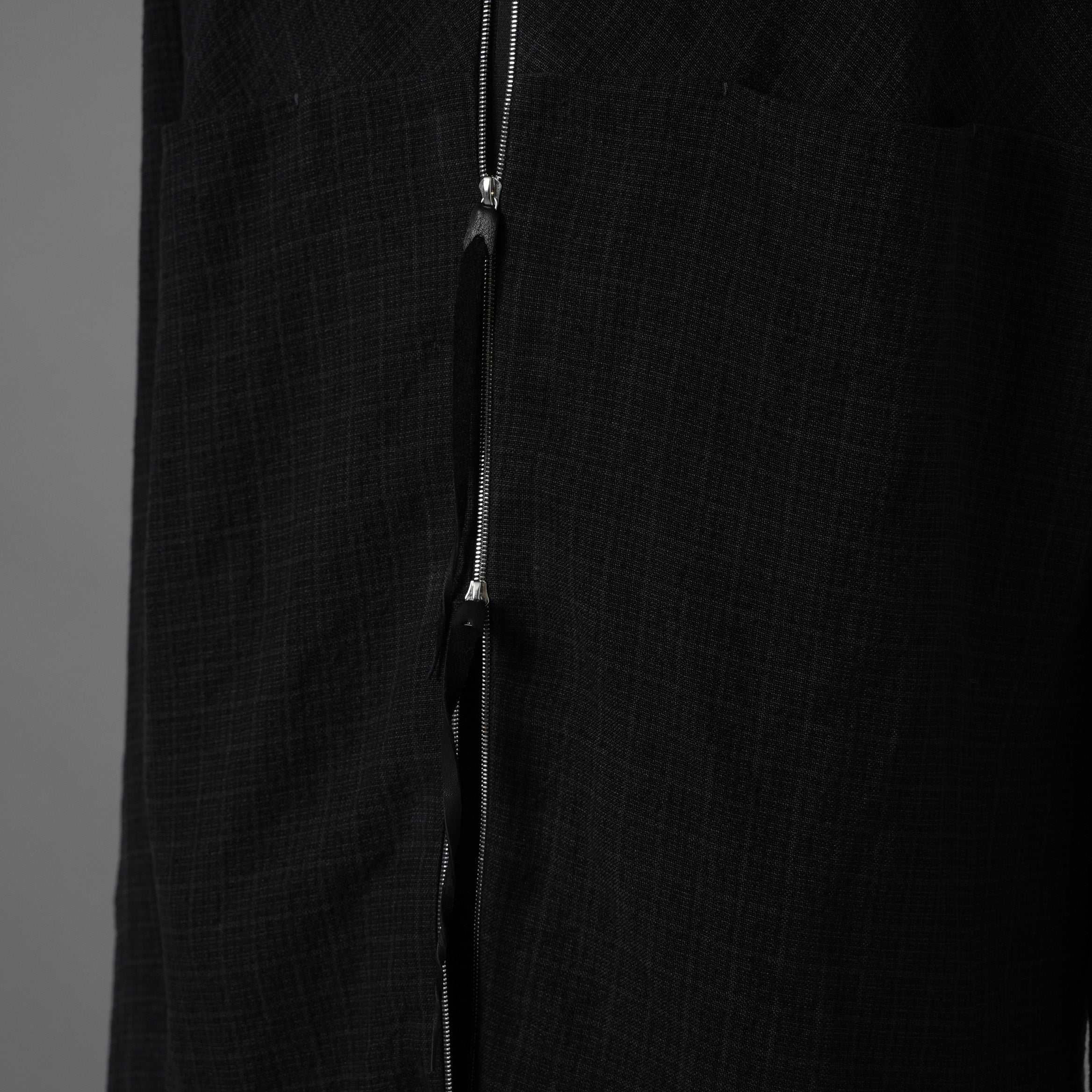 新品 m.a+ エムエークロス / 26SS zipped tall collar shirt jacket wt. pockets / H252DZ/P / LCK シャツ ジャケット / H252DZ / size 54 (BLACK) 352090-uen