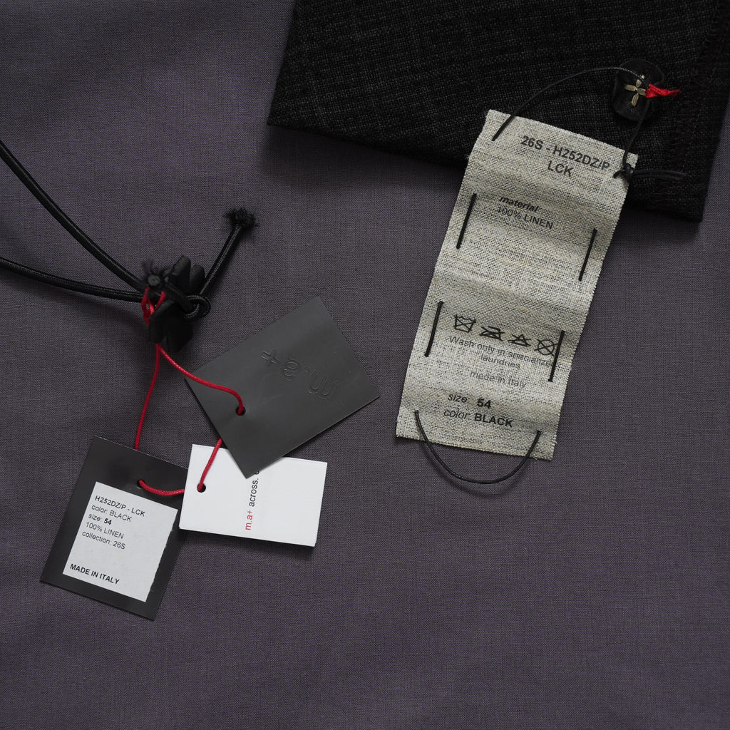 新品 m.a+ エムエークロス / 26SS zipped tall collar shirt jacket wt. pockets / H252DZ/P / LCK シャツ ジャケット / size 54 (BLACK) 352090-uen