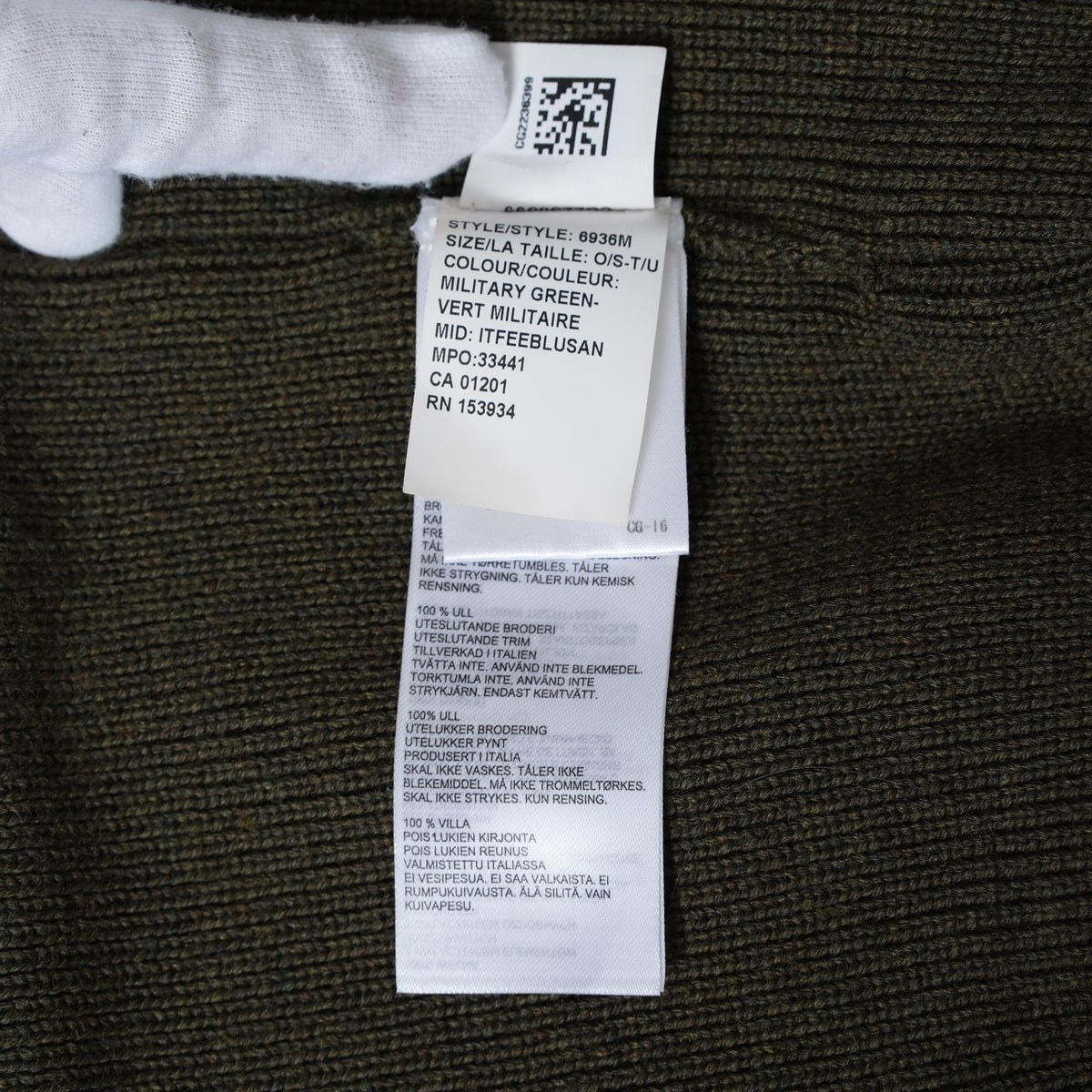 Canada Goose カナダグース / 美品 Arctic Disc Toque アークティック ディスク トーク ニットビーニー アクセサリー / 6936M / GREEN 123019-alm