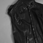 inarnation インカネーション / 22SS Sheep Object Dyed Shirt Jacket オーバーロック シープレザー シャツジャケット / size S (BLACK) 123017-alm