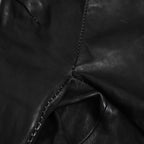 inarnation インカネーション / 22SS Sheep Object Dyed Shirt Jacket オーバーロック シープレザー シャツジャケット / size S (BLACK) 123017-alm