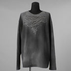 DIESEL ディーゼル / 美品 25SS S-RUBEN ランウェイ クラッシュ加工クルーネック スウェット / A18216 / size L (GRAY) 352089-in-ue