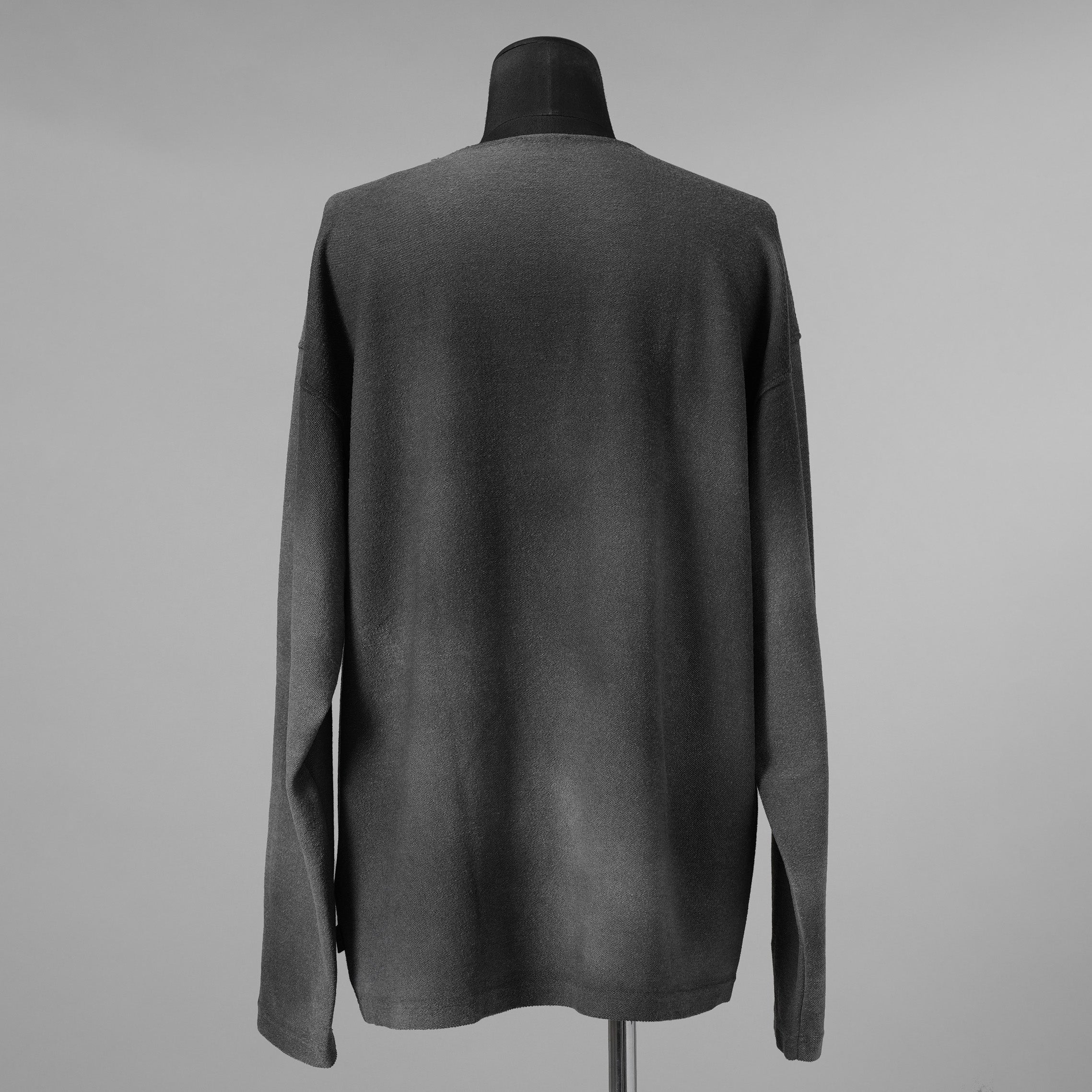 DIESEL ディーゼル / 美品 25SS S-RUBEN ランウェイ クラッシュ加工クルーネック スウェット / A18216 / size L (GRAY) 352089-in-ue