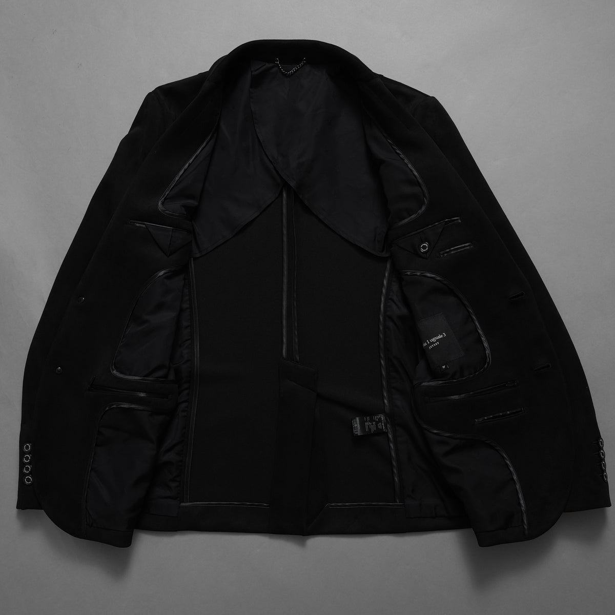 新品 1PIU1UGUALE3 ウノピゥウノウグァーレトレ x Del Piero ADP / 23AW デルピエロ コラボ JETSET GRANVIA TAILORED JACKET テーラードジャケット アウター / MDB001 PEU002 / size 4 (BLACK) 123020-alm