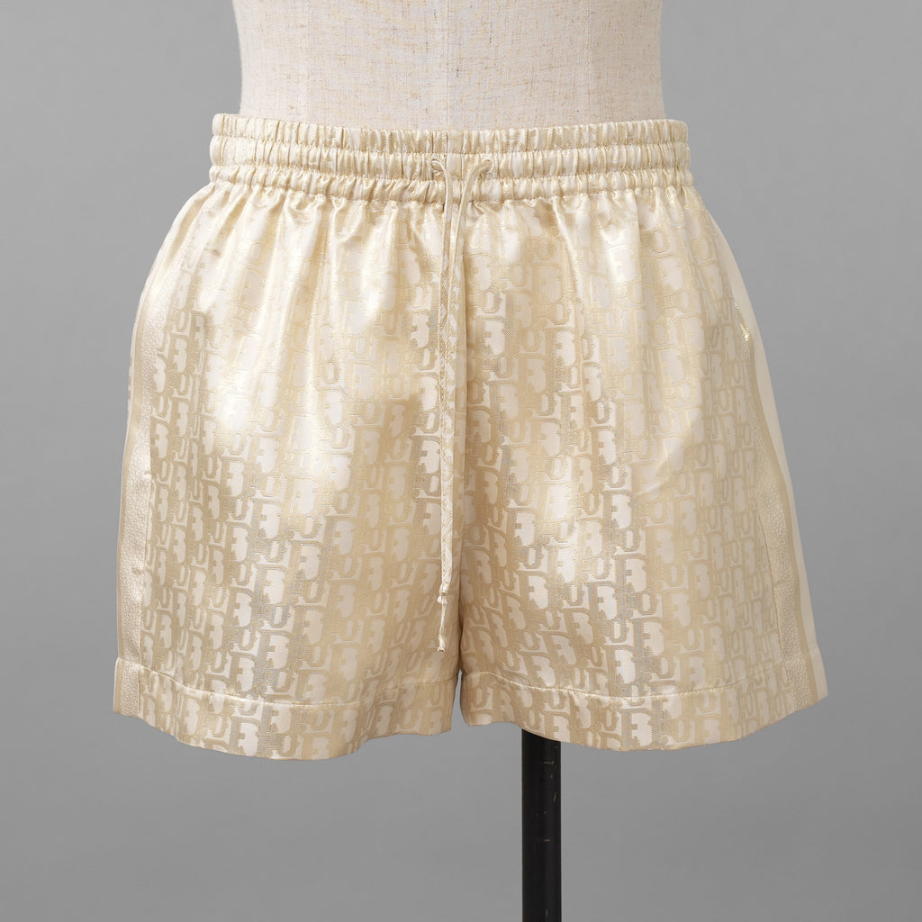 Christian Dior クリスチャンディオール /美品 2021年 ゴールドシルク メタリック ジャカード オブリークショーツ / パンツ / 211P20A6607 / size 42 (GOLD)