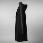 m.a+ エムエークロス / 美品 23SS hand painted hooded unlined cardigan coat / フーデッド コート / C328-HP/JM4 / size 48 (BLACK)