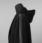 m.a+ エムエークロス / 美品 23SS hand painted hooded unlined cardigan coat / フーデッド コート / C328-HP/JM4 / size 48 (BLACK)