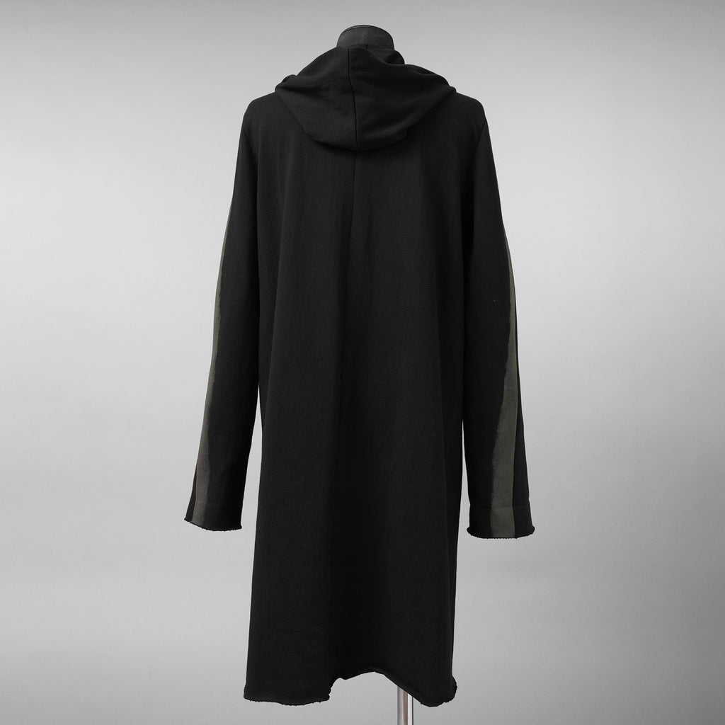 m.a+ エムエークロス / 美品 23SS hand painted hooded unlined cardigan coat / フーデッド コート / C328-HP/JM4 / size 48 (BLACK)