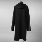 m.a+ エムエークロス / 美品 23SS hand painted hooded unlined cardigan coat / フーデッド コート / C328-HP/JM4 / size 48 (BLACK)