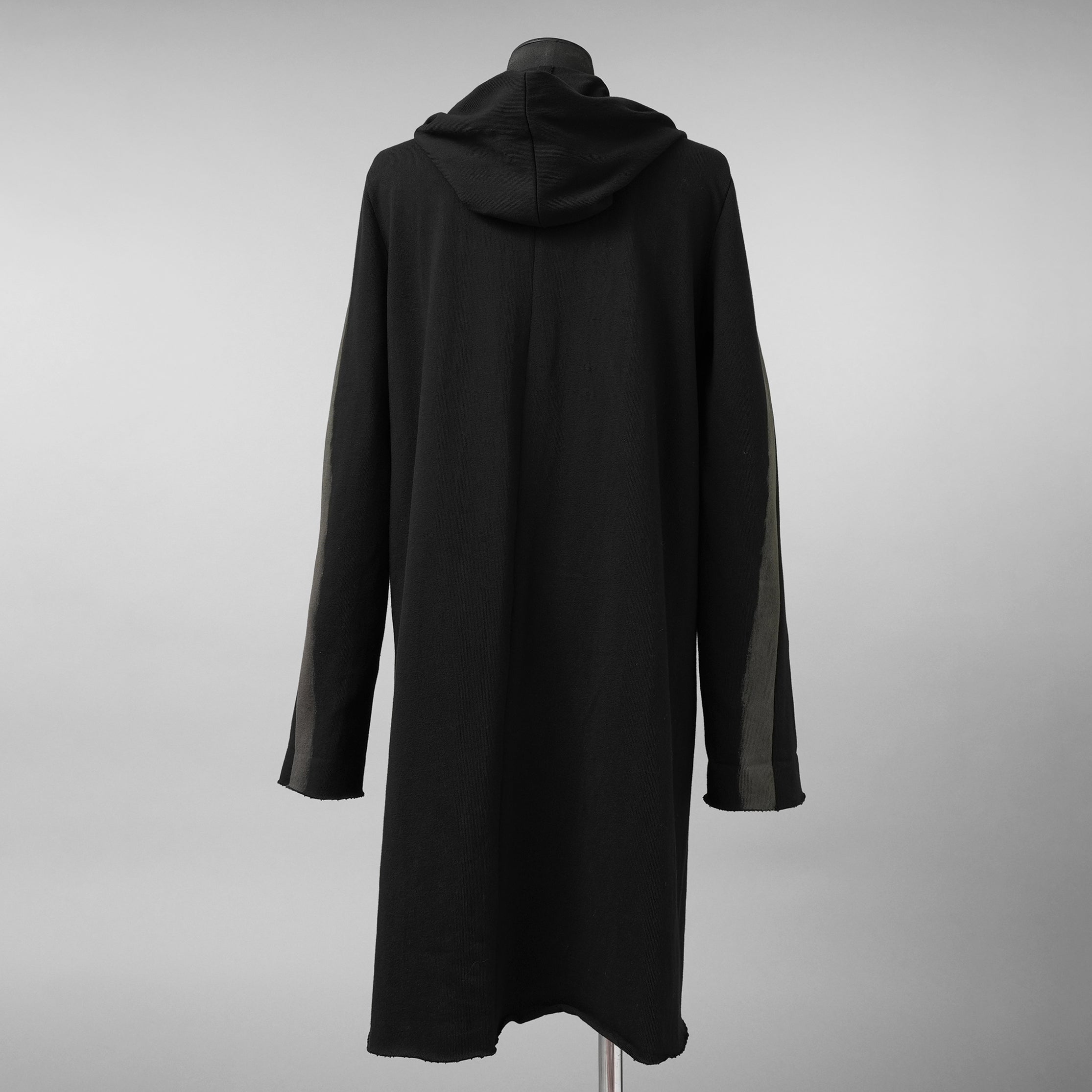 m.a+ エムエークロス / 美品 23SS hand painted hooded unlined cardigan coat / フーデッド コート / C328-HP/JM4 / size 48 (BLACK)