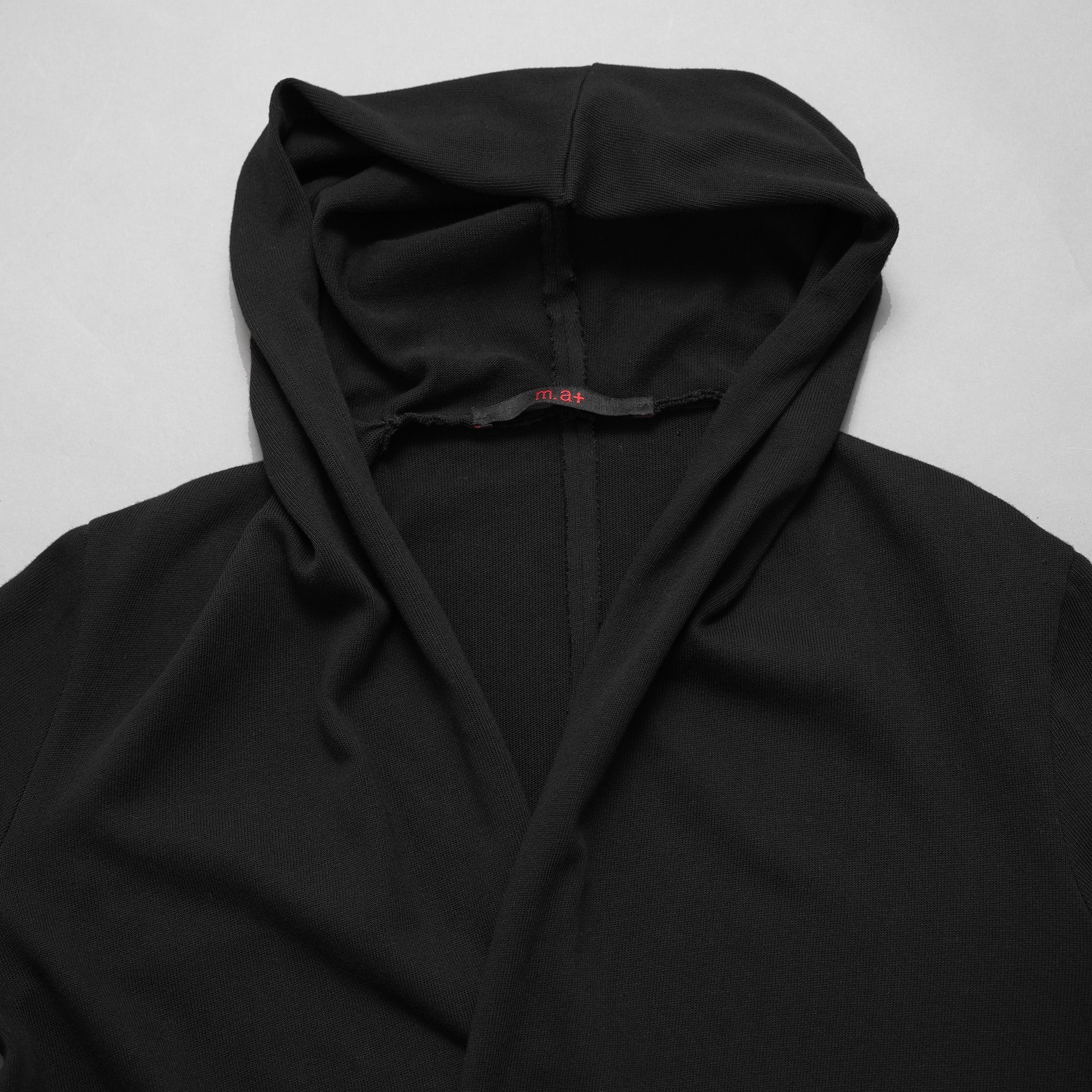m.a+ エムエークロス / 美品 23SS hand painted hooded unlined cardigan coat / フーデッド コート / C328-HP/JM4 / size 48 (BLACK)