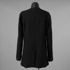 bajra バジュラ / 美品 25AW ウール リネン コットン ツイード カウハイドアクセント 3ボタン ジャケット / 159BJ01 / size 3 (BLACK) 352087-in-ue