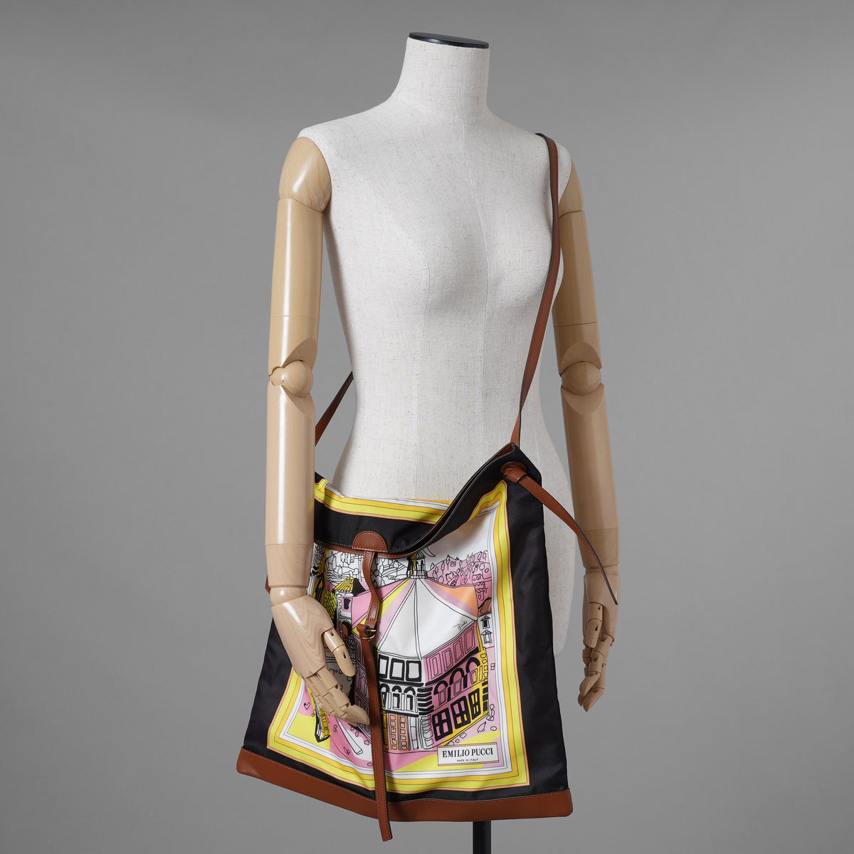 EMILIO PUCCI エミリオ プッチ / 美品 22SS Battisteroバッティステロ プリント HOBO BAG ショルダーバッグ  バッグ / MULTI COLOR レディース 352084-izm