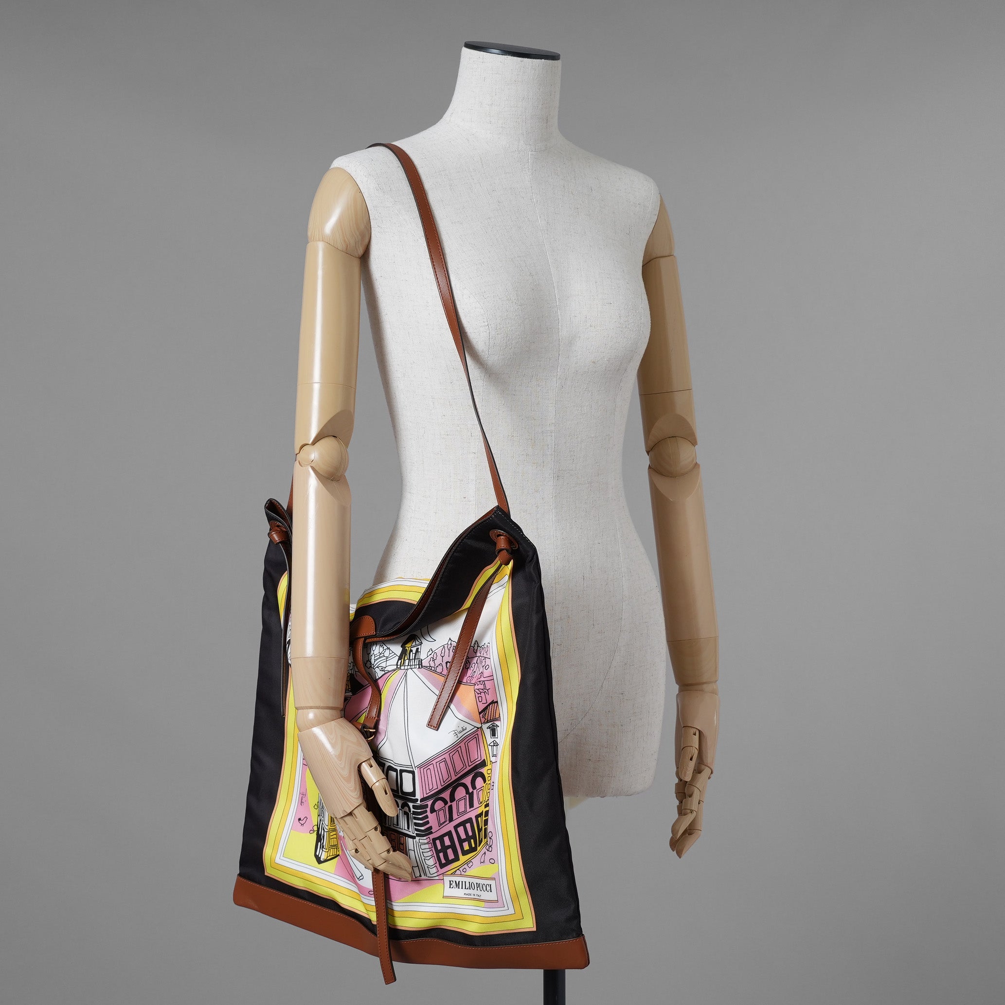 EMILIO PUCCI エミリオ プッチ / 美品 22SS Battisteroバッティステロ プリント HOBO BAG ショルダーバッグ  バッグ / MULTI COLOR レディース 352084-izm