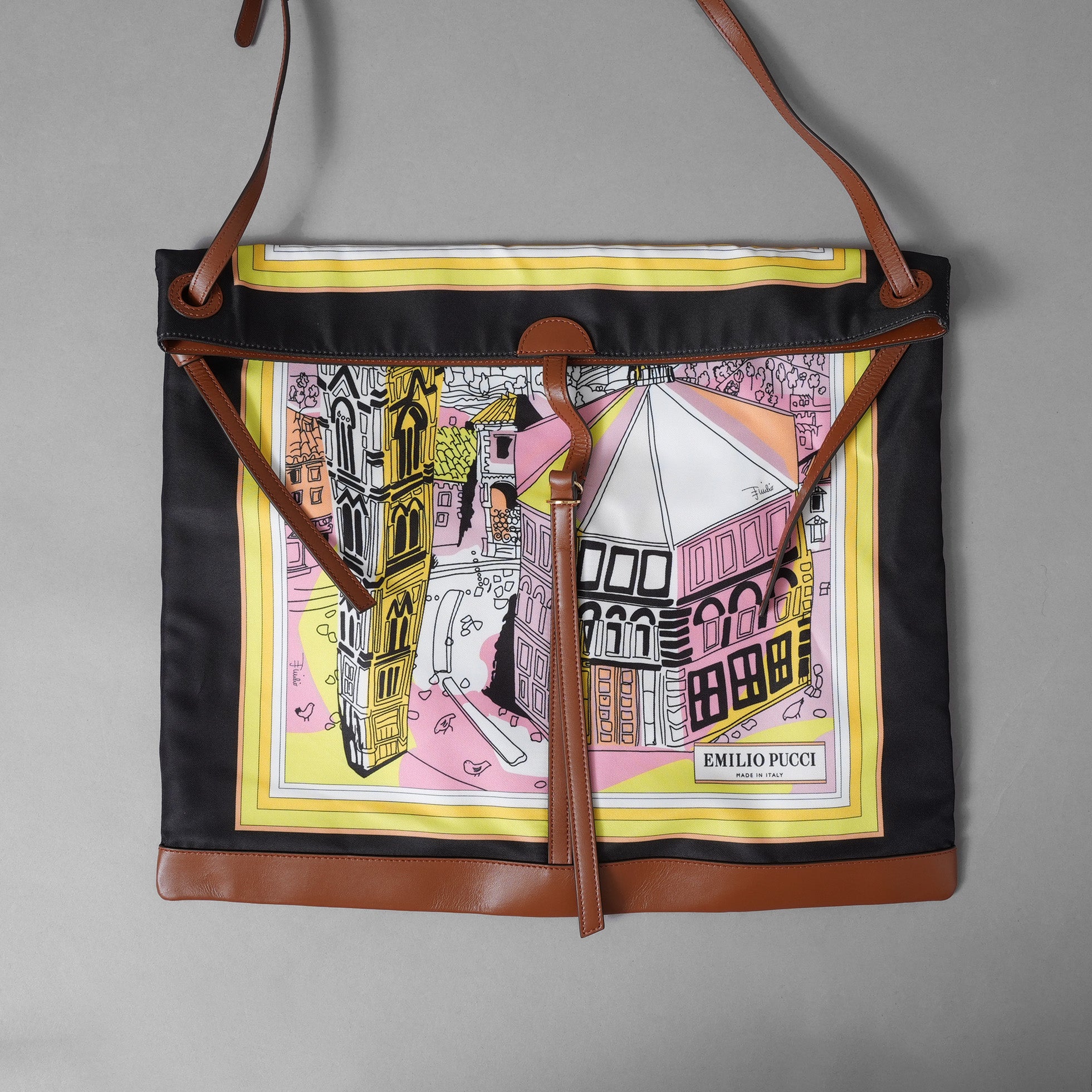 EMILIO PUCCI エミリオ プッチ / 美品 22SS Battisteroバッティステロ プリント HOBO BAG ショルダーバッグ  バッグ / MULTI COLOR レディース 352084-izm