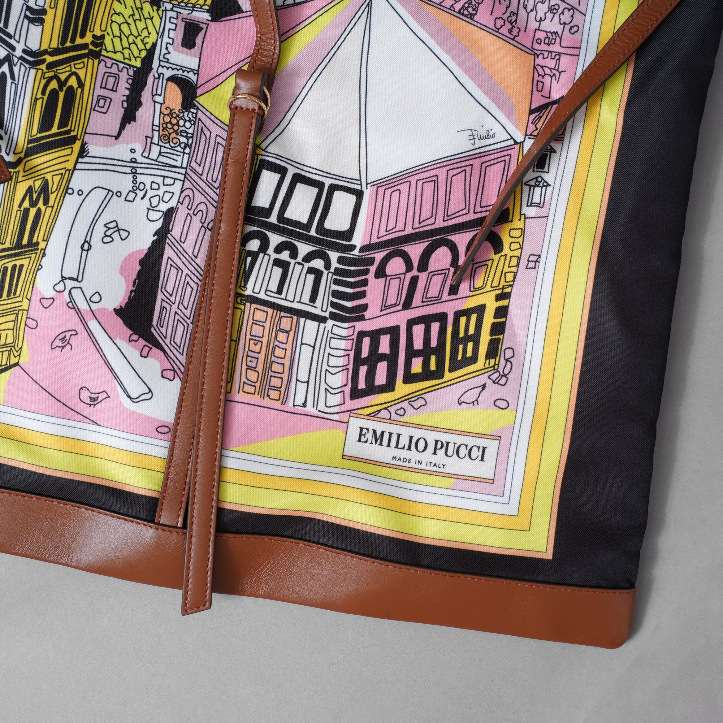 EMILIO PUCCI エミリオ プッチ / 美品 22SS Battisteroバッティステロ プリント HOBO BAG ショルダーバッグ  バッグ / MULTI COLOR レディース 352084-izm