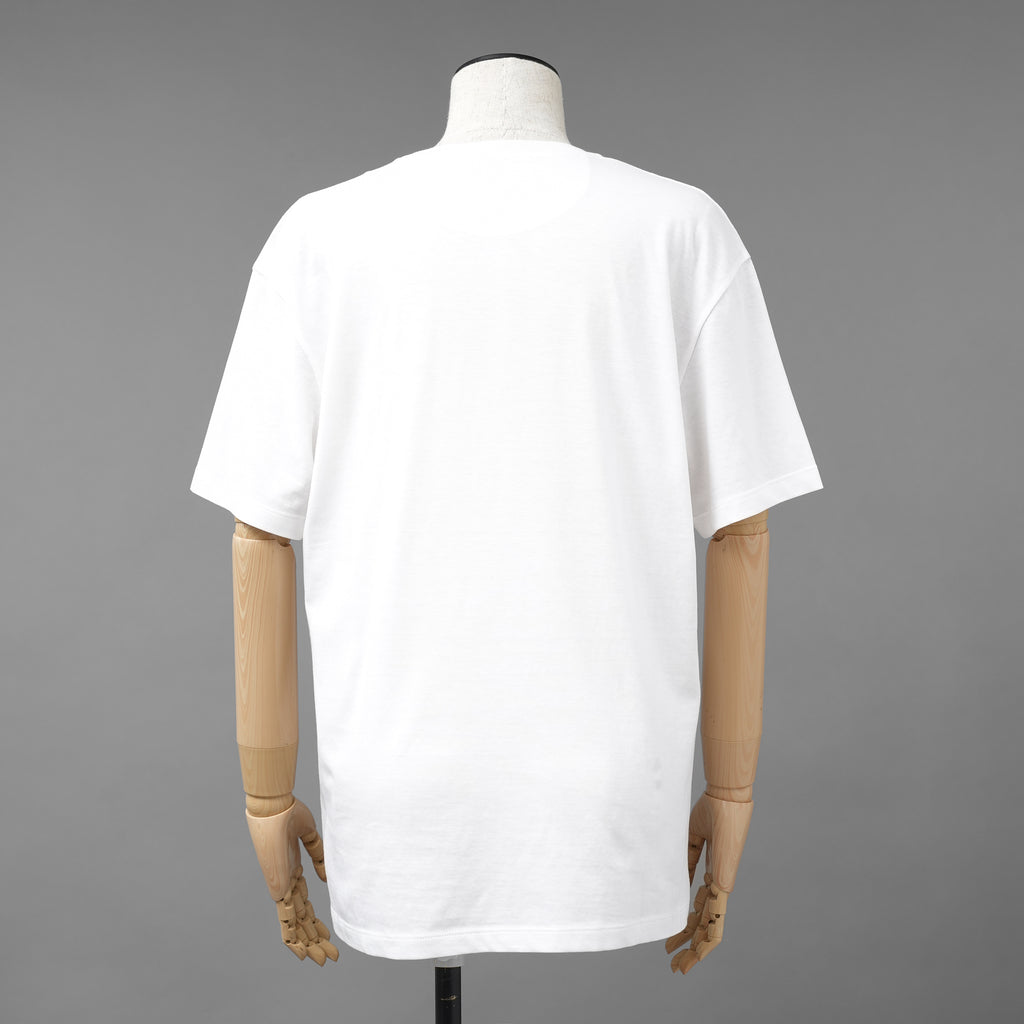 VALENTINO ヴァレンティノ / 22SS ロゴプリント エンブロイダリー  レースパネル  半袖Tシャツ / size XS (WHITE) レディース